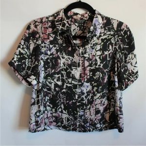 Topshop Women's Cropped Blouse Short Sleeve Size US 2